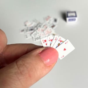 Kartenspiel Poker Spielkarten | Lesen Sie Add-On Beschreibung, um zu sparen | Voll Deck Box Blue Back Pinnacle Puppenhausminiatur Mini 1: 6