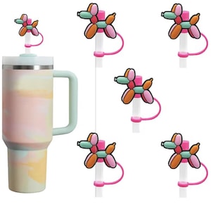 BALLOON DOG CAP Straw Cover Bottle Topper for 8mm Straw Splash Proof Straw Charm