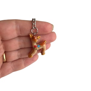 KAWAII DEER KEYCHAIN Doe Fawn Bambi Key Ring Key Chain