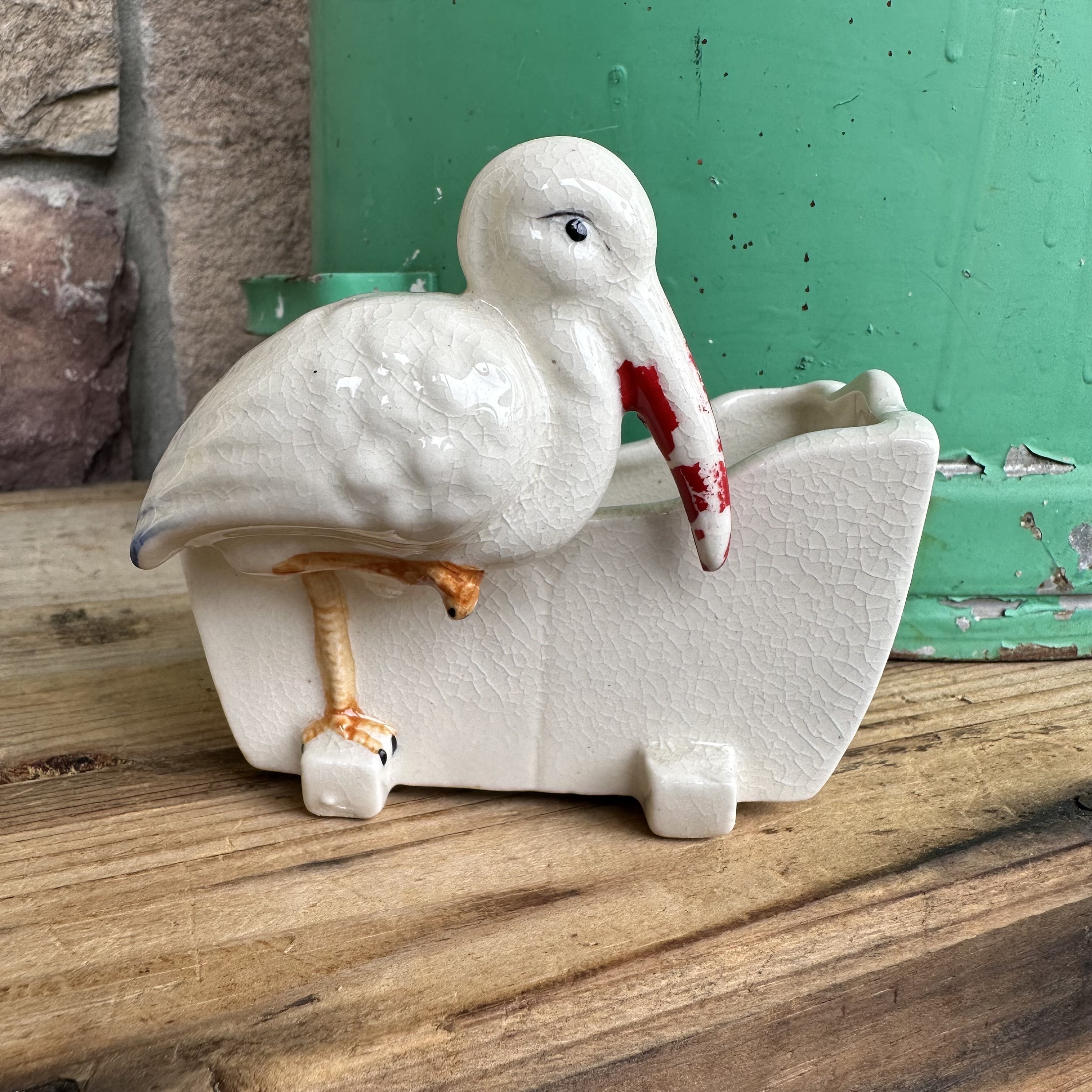 Vintage Stork Baby Planters - Etsy