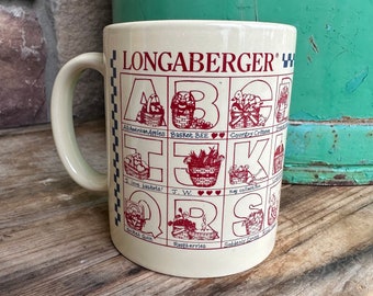 Vintage Longaberge Alphabet ABC Mug, Longaberger Collection