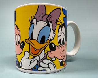 tasse Disney vintage des années 1980 | Mickey, Minnie, Donald, Dingo | Applaudissements à collectionner
