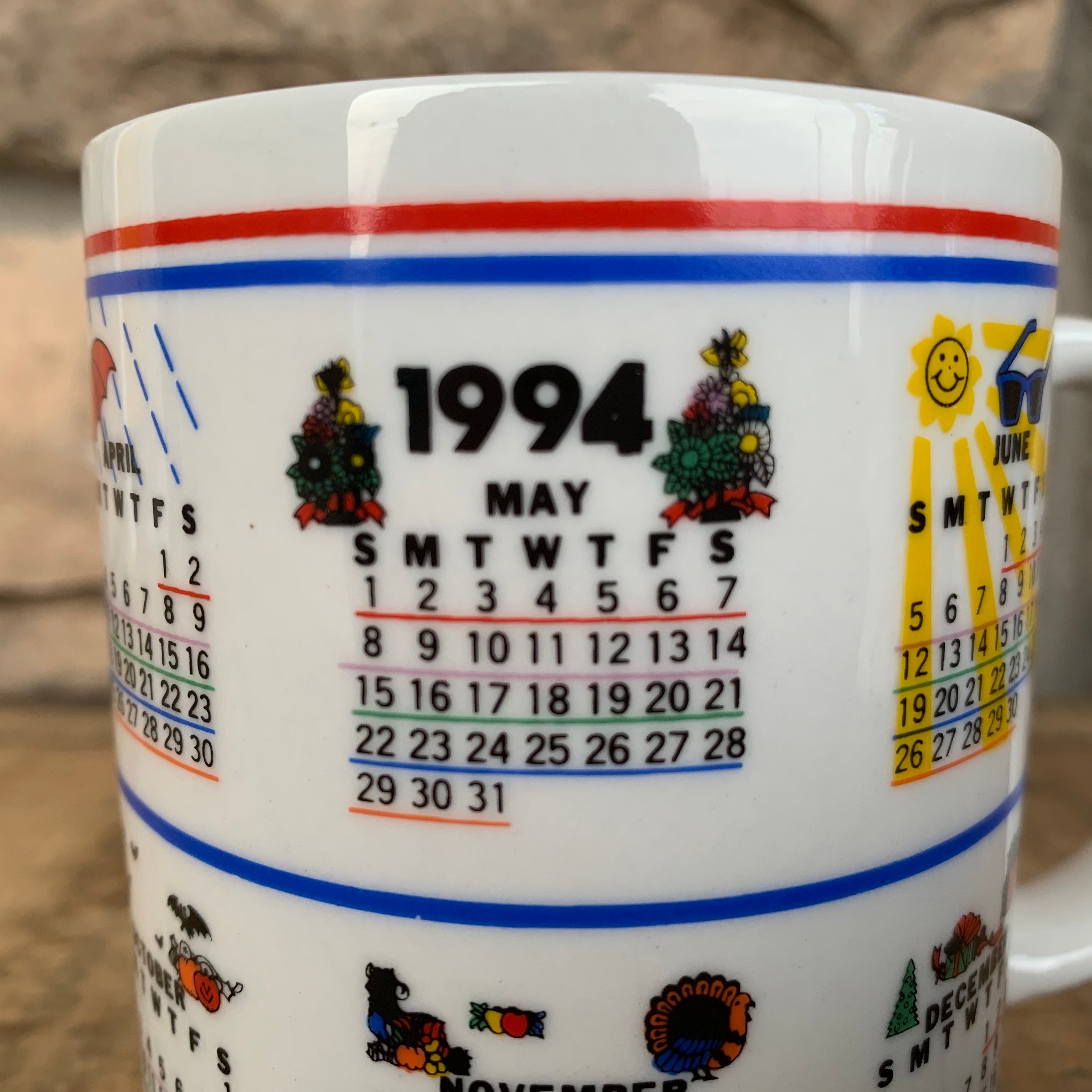Vintage 1994 Calendar Mug, Birthday Year Mug, 1994 Nostalgia - Etsy Norway