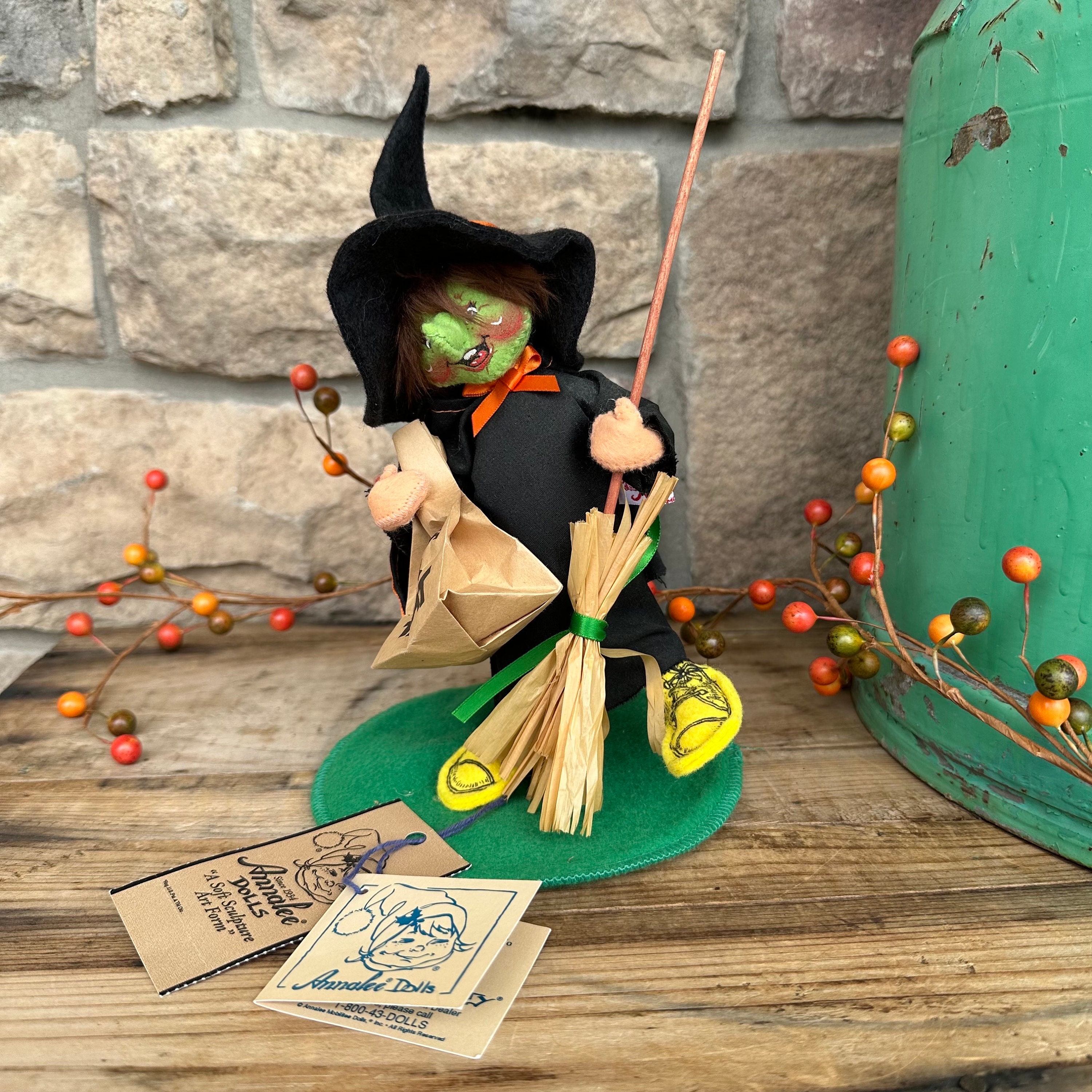 Annalee Mobilitee Halloween Felt Trick or Treat Witch Kid Doll 3036 Vintage Collectible 7 1997 Etsy