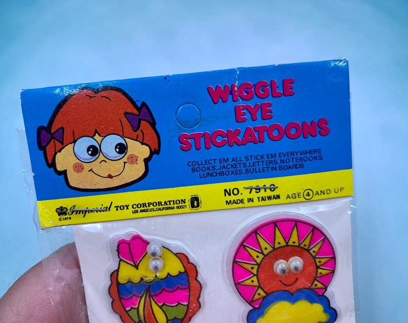 Vintage Puffy Stickers 1979 Wiggle Eye Stickatoons Puffy Etsy