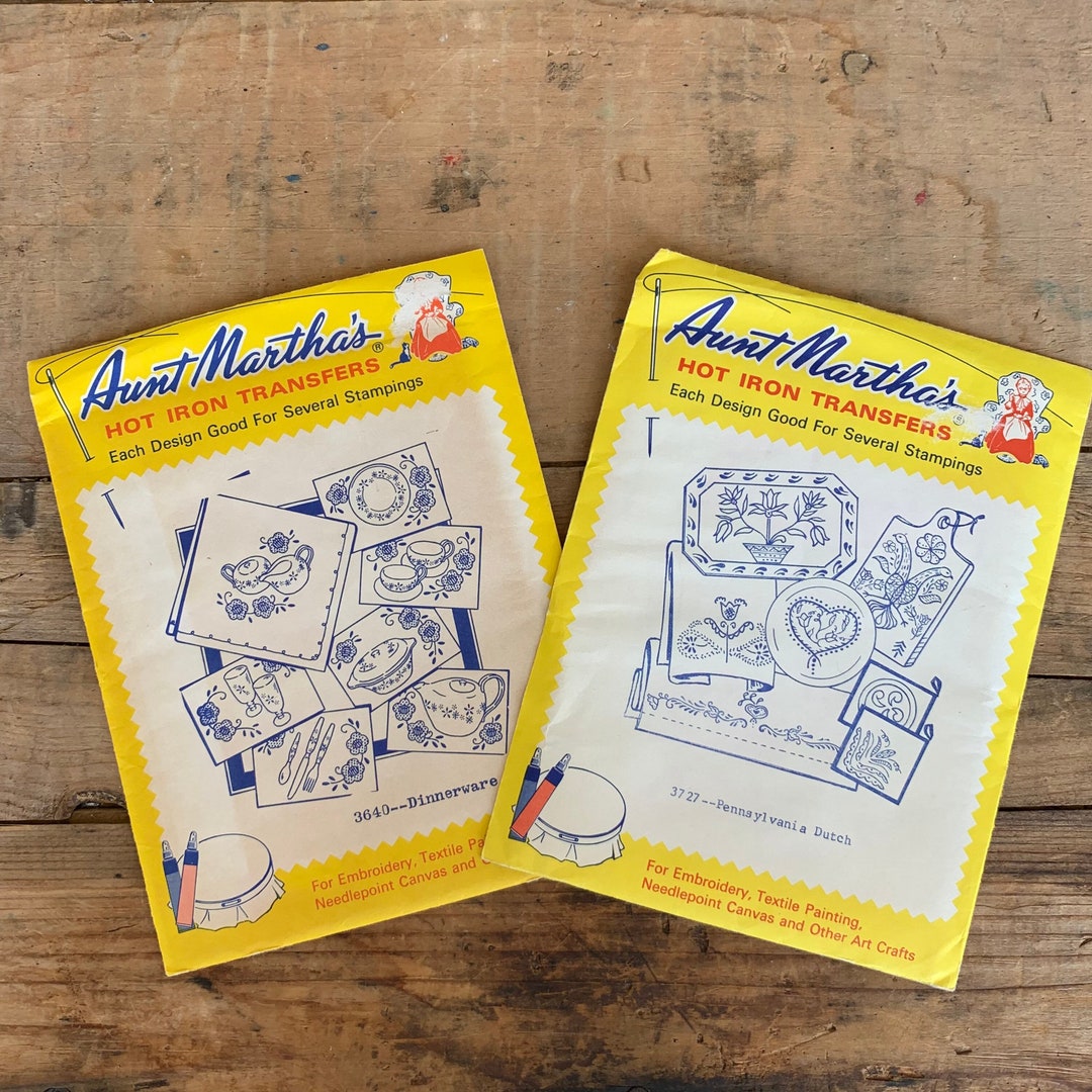 Vintage Aunt Martha's Hot Iron Embroidery Transfer: Pennsylvania Dutch ...