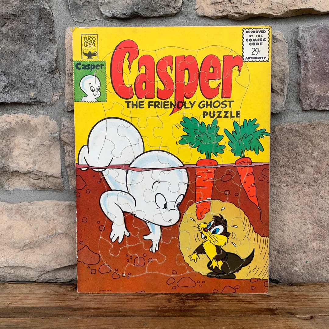 Vintage Casper the Friendly Ghost 1960's Tray Puzzle Comic