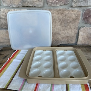 Vintage Tupperware Deviled Eierhalter - Hält 16 Eier