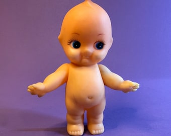 Vintage Kewpie Style Doll, Retro Kitsch Rubber Kewpie Doll