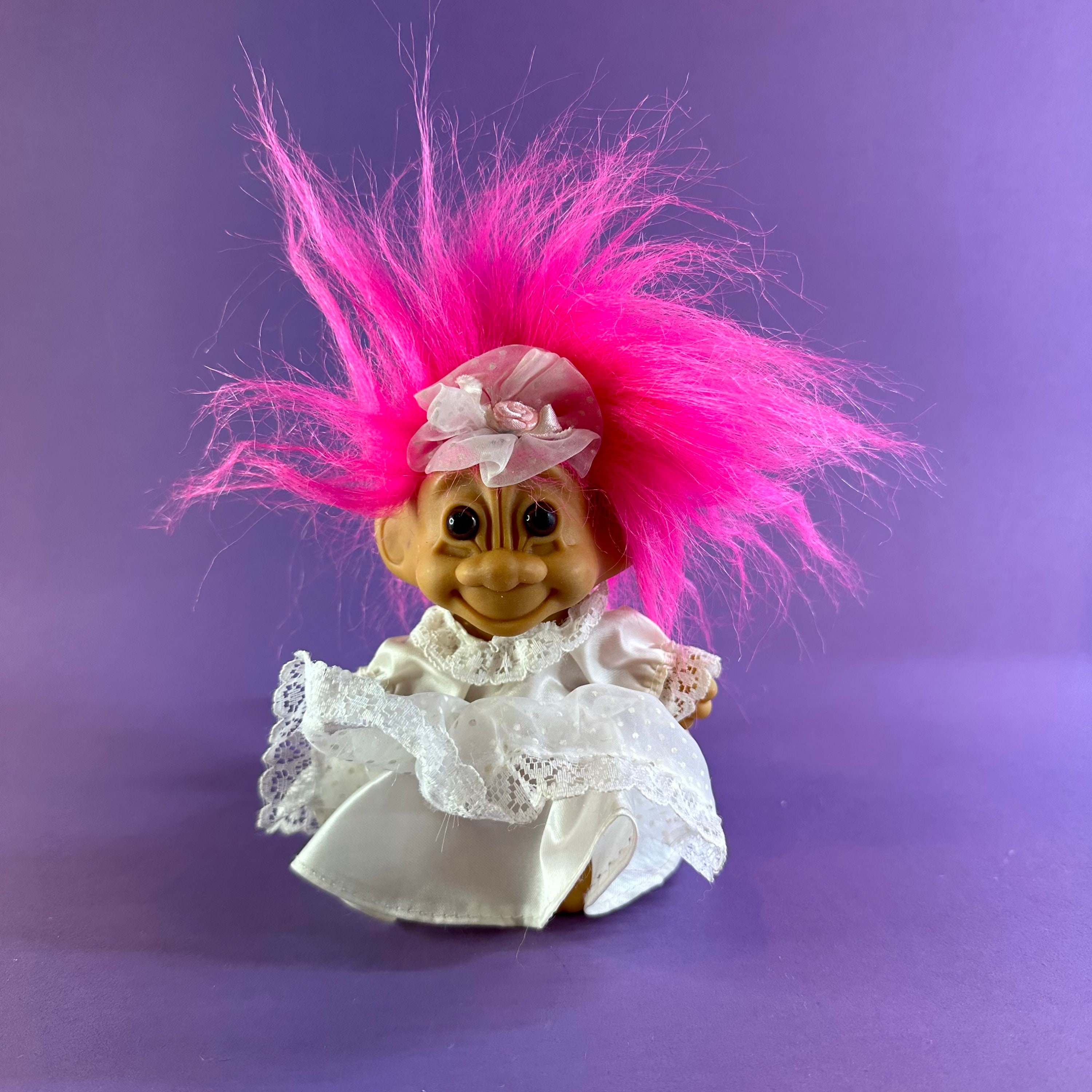 Vintage Russ Bride Troll – Pink Hair Wedding Dress, 90s Toy - Etsy
