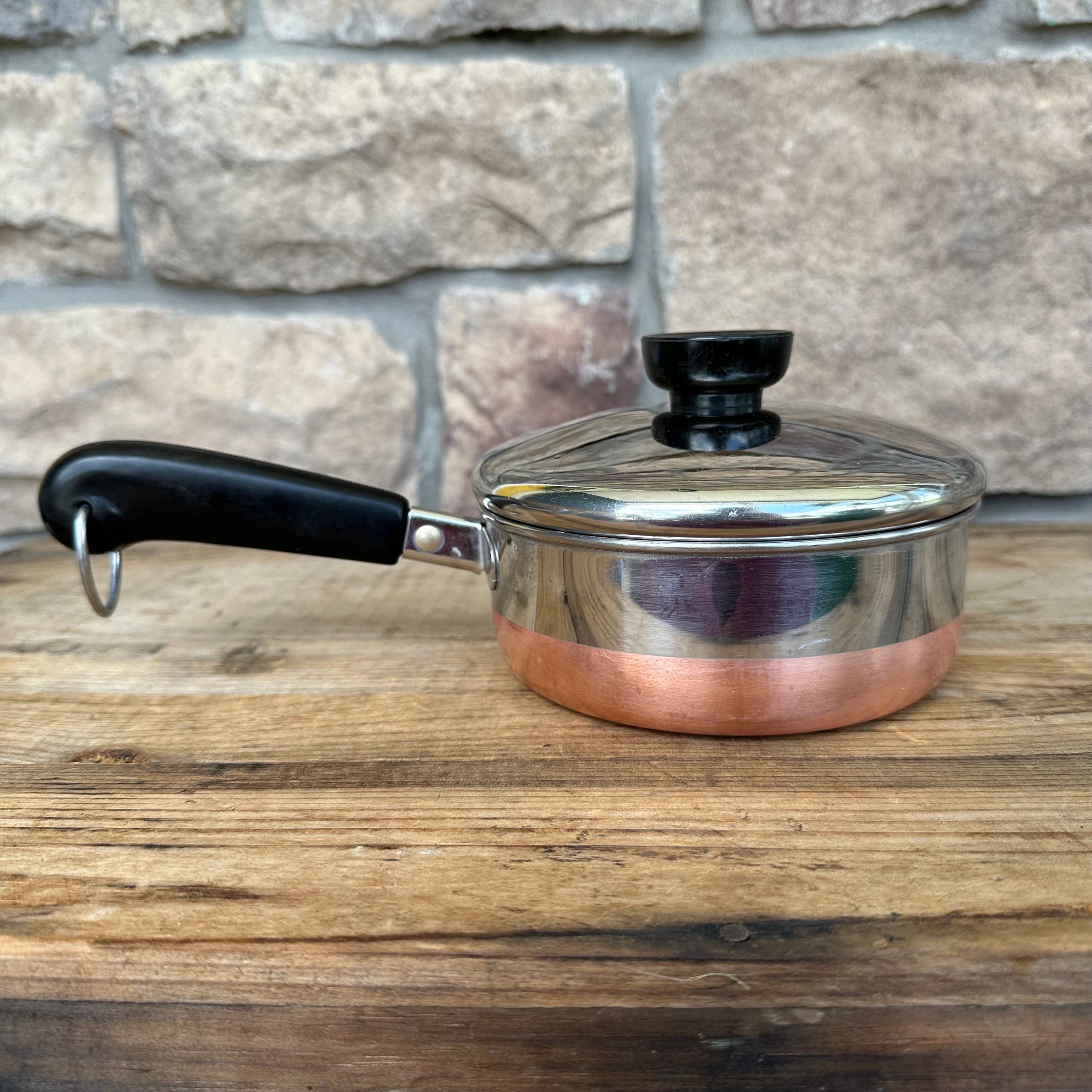 Vintage Revere Ware Copper Bottom Pots Pans Teapot Kitchen