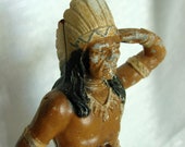 Vintage Cast Iron Indian Chief Bank