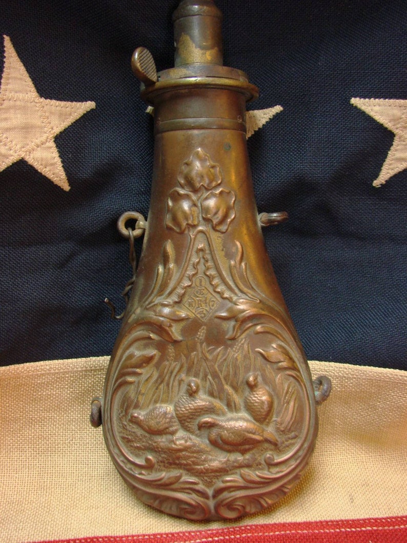 Antique Gun Powder Flask James Dixon & Sons Sheffield Etsy