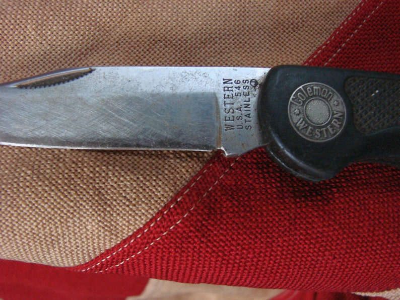 COLEMAN WESTERN USA 546 Lock Blade Folding Knife Etsy