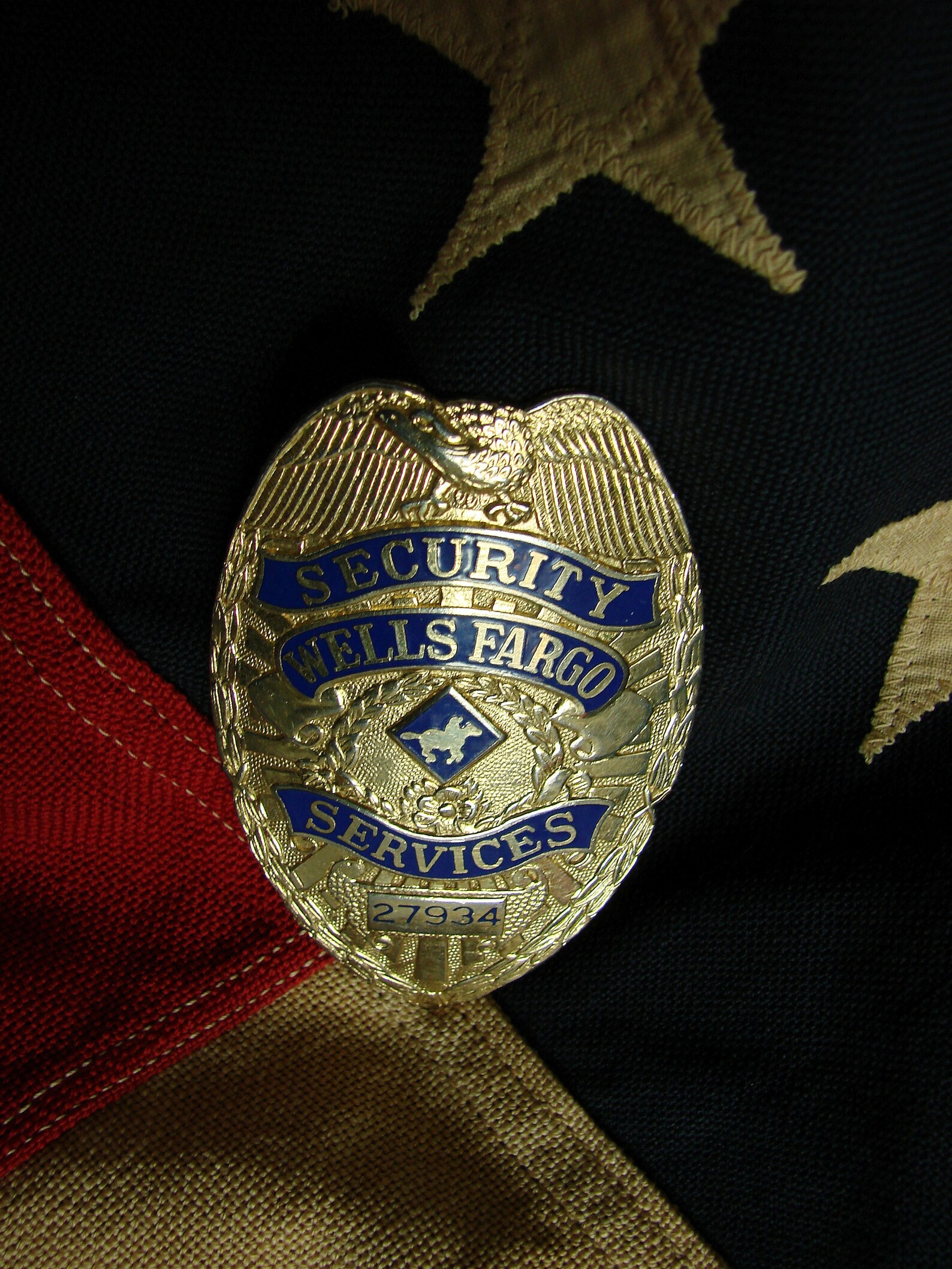 Well Fargo Security Services Numbered Badge Etsy