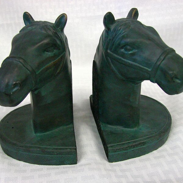 Vintage Western Bookends - Horse head Bookends - Great Western Decor