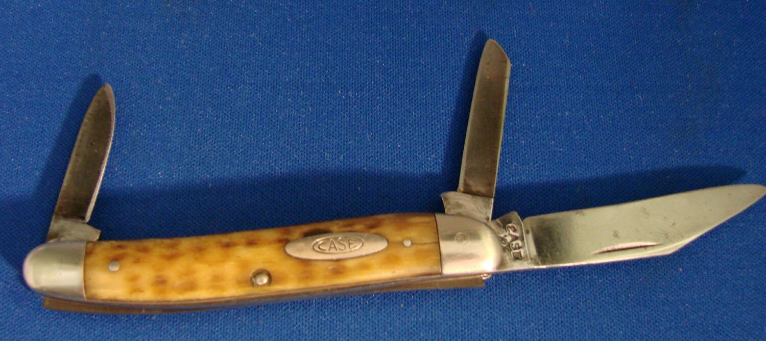 Vintage CASE XX 087PE Stockman 3 Blade Folding Pocket Knife Etsy