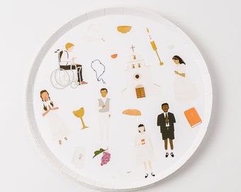 First Communion Cocktail Plates