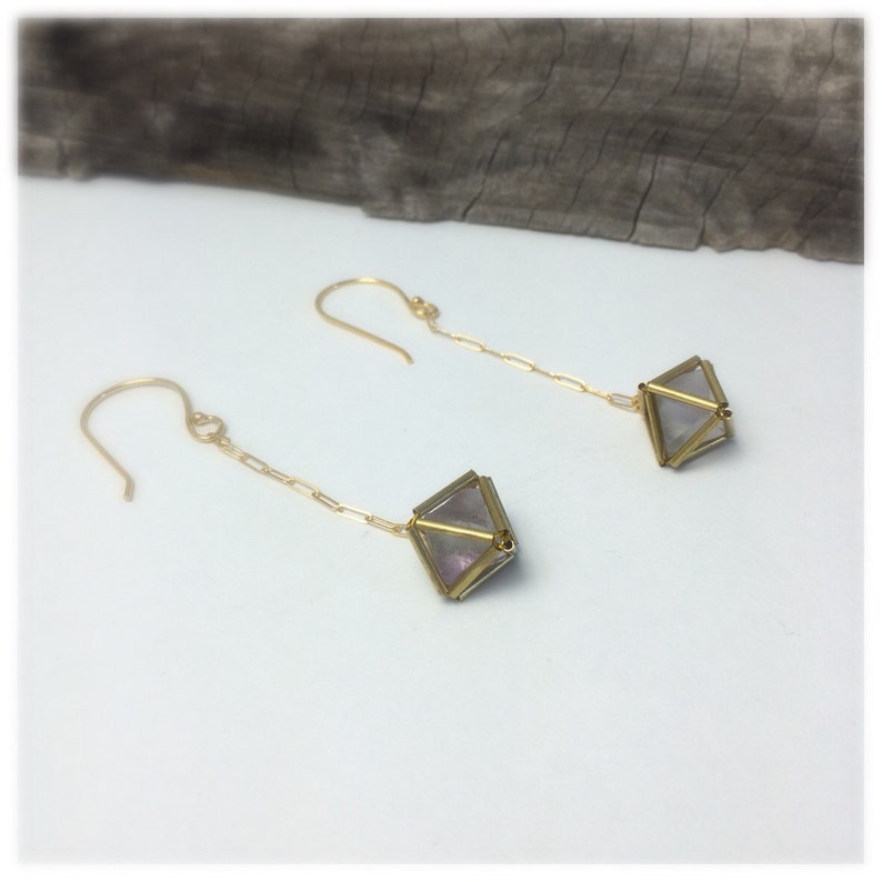 Fluorite Diamond Matrix Earrings