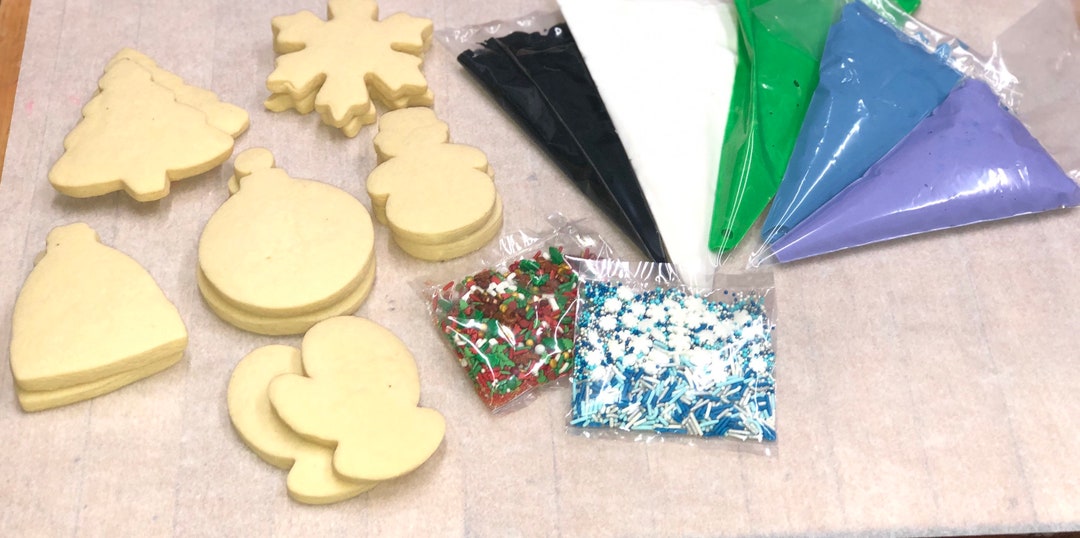 Christmas DIY Decorating Cookie Kit Etsy