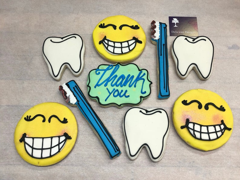 Dentist Themed Thank You Cookies Dentist Cookies Etsy