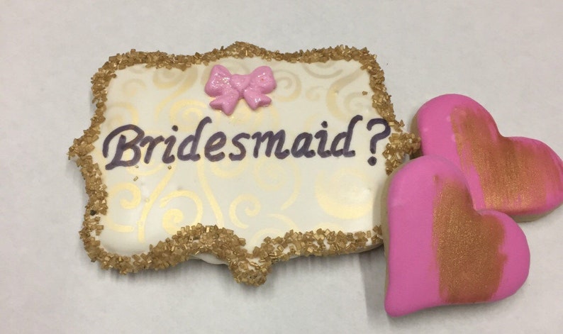 Will you be my bridesmaid cookies sugar cookie gift Bridesmaid cookies image 4