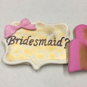 Will you be my bridesmaid cookies sugar cookie gift Bridesmaid cookies image 3