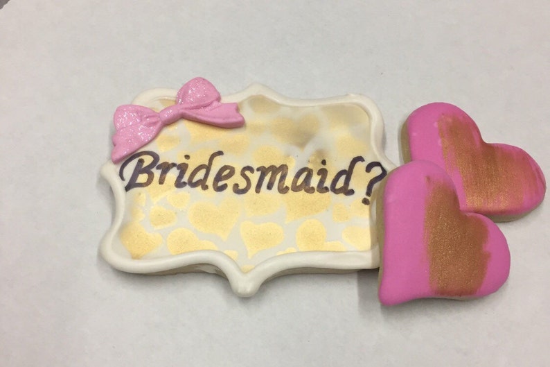 Will you be my bridesmaid cookies sugar cookie gift Bridesmaid cookies image 3