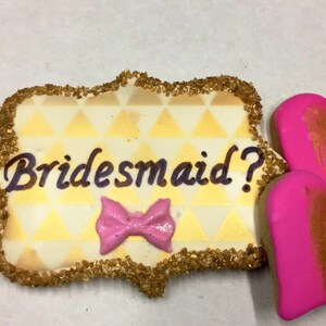 Will you be my bridesmaid cookies sugar cookie gift Bridesmaid cookies image 2