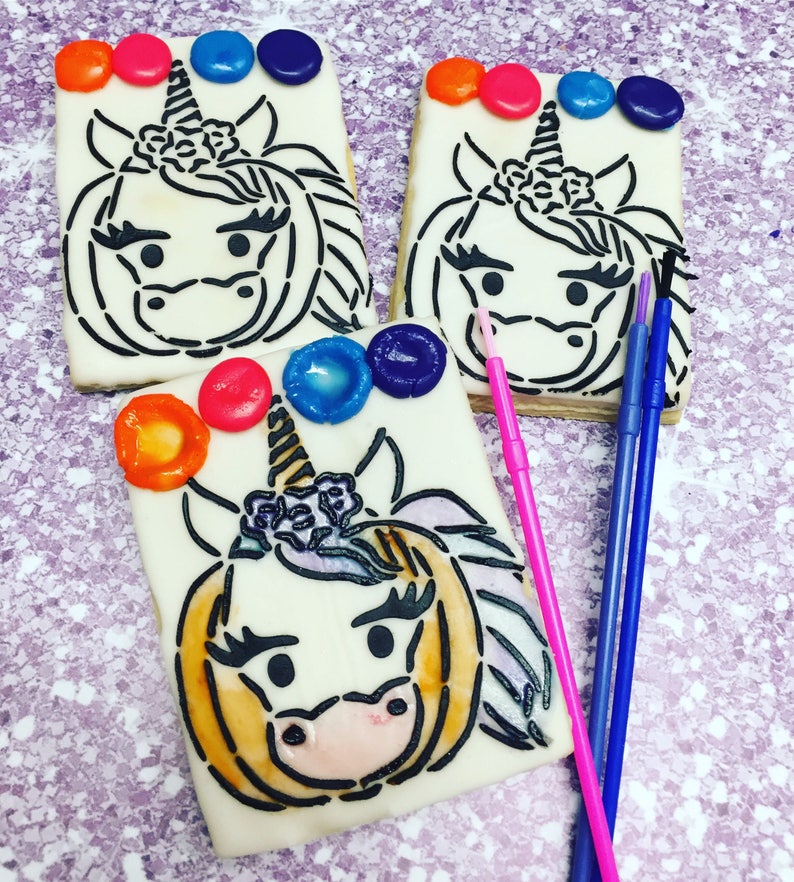 Unicorn Pumpkin Paint Your Own Cookies Etsy