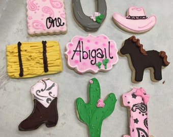 First birthday Cowgirl Cookies