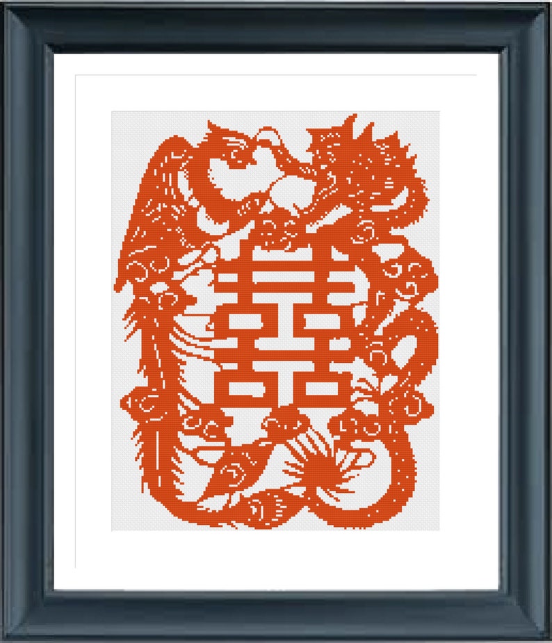 Cross Stitch Patternchinese Wedding Silhouette001instant Etsy