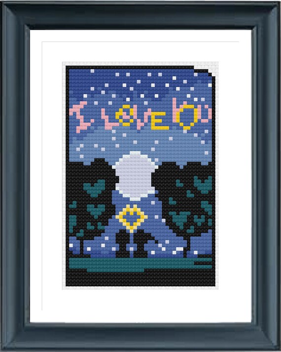Items similar to Starry Night, Modern Cross Stitch Pattern Chart