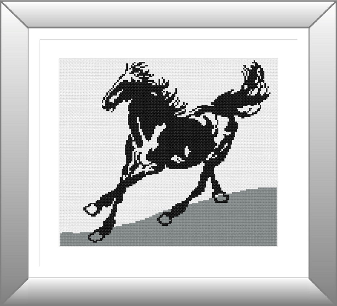 Horse Y615153 Cross Stitch Pattern Modern Cross Stitch Horse Etsy