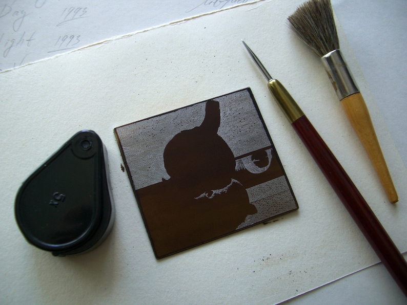 Small Garlic Plant Print Etching Mini Print on Zinc Plate by Etsy