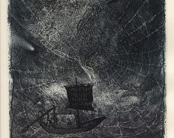 To Eternity and the Shadows of Darkness - Etching, Aquatint