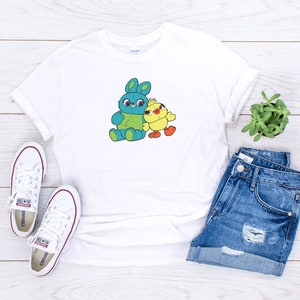 Toy Story Ducky Bunny T-shirt Toy story land Disney shirts available in Adult Unisex Men&#39;s S-3XL | Youth Kids | Ladies | Baby sizes -ts6-