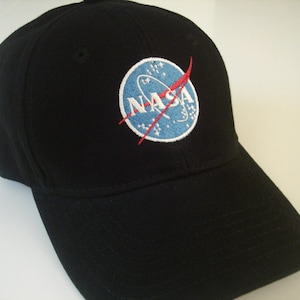 NASA embroidered logo Hat insignia space science fan nerd geek unstructured Baseball cap many colors available
