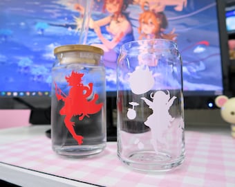 Custom Genshin Pyro Character Color Changing Cup | Made-to-Order | Genshin Impact glass cup, Gaming, Diluc, Klee, Hu Tao, Yoimiya | Fan-made