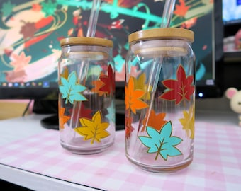 Genshin Kazuha Maple Leaf Cup | Made-to-Order Genshin Impact Glass Cup, Genshin Impact Gift, Kazuha Kaedehara, Genshin Coffee Cup | Fan-made