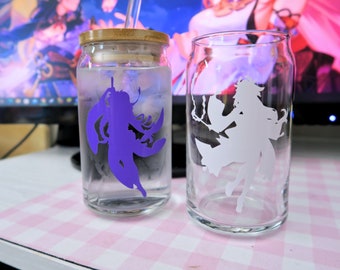 Custom Genshin Electro Character Color Changing Cup | Made-to-Order | Genshin glass cup, Yae Miko, Raiden Ei, Cyno, Beidou | Fan-made