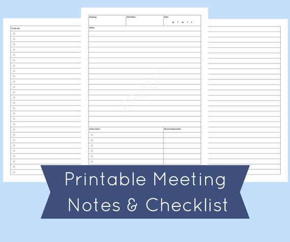 Printable Meeting Notes Template from i.etsystatic.com