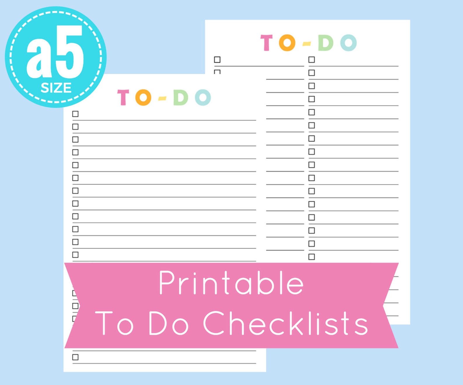 A5 to Do List Printable A5 Planner Printables Printable Etsy