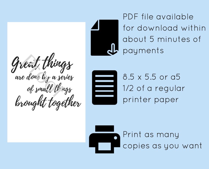 A5 Printable Quotes, A5 Quotes, Printable A5 Inserts, A5 Printables ...