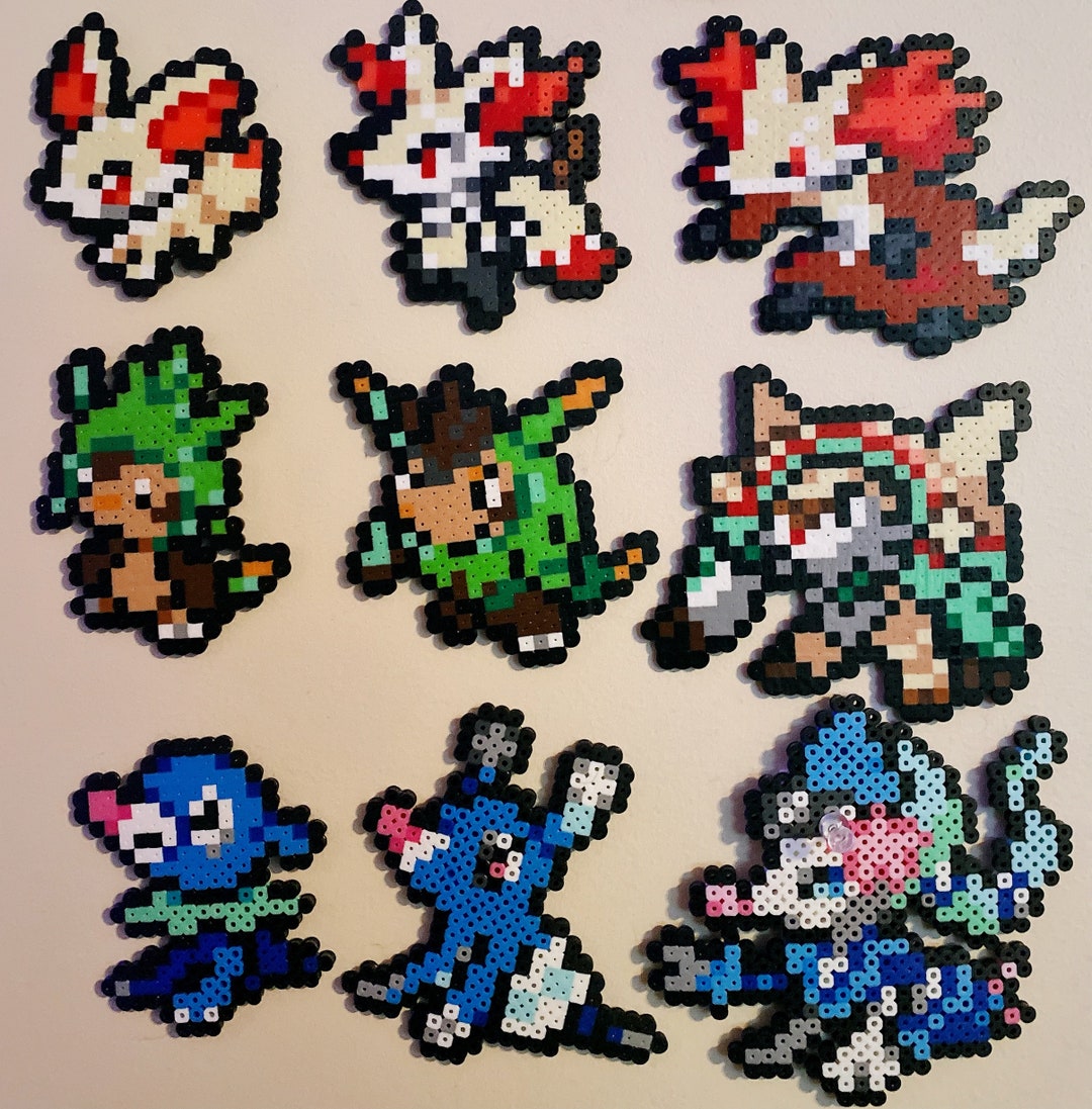 Gen 6 Pokemon Starter Perler Beads - Etsy, image size:1080x1097