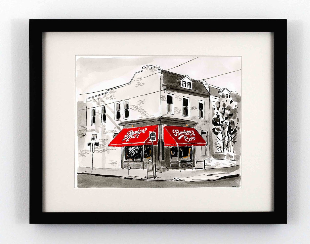 Bamboo Cafe the Fan, Richmond VA Giclee Print Etsy