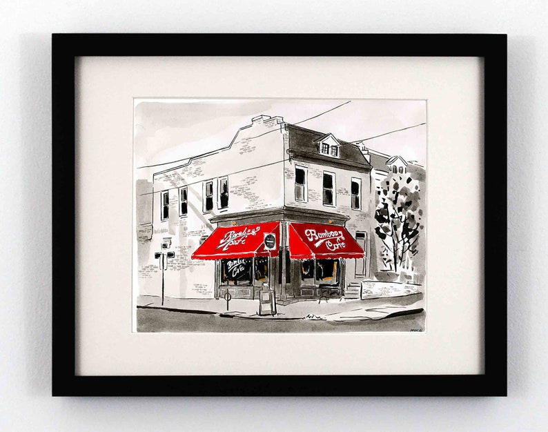 Bamboo Cafe the Fan, Richmond VA Giclee Print Etsy