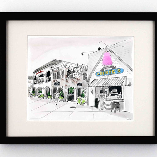 Gus and Gus Print Rehoboth Beach Delaware Art Etsy