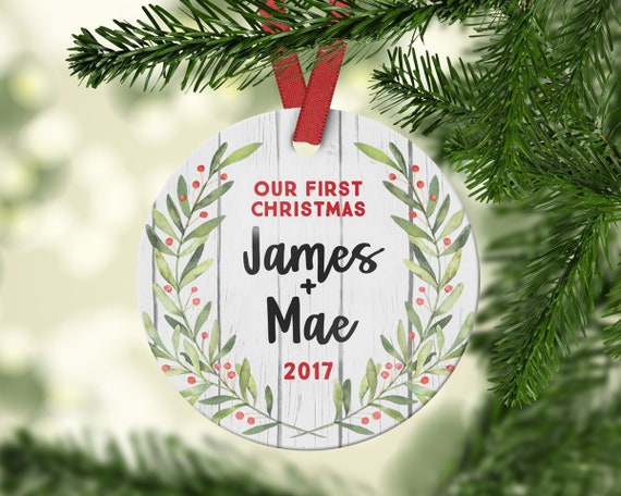 boyfriend and girlfriend first christmas ornament