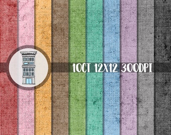 Distressed textures Old Book Cover Digital Scrapboooking Paper Pack INSTANT DIGITAL DOWNLOAD Bright Assorted colors Vintage background